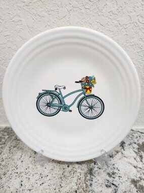 Fiestaware Belk Exclusive Spring Bicycle 9-inch Luncheon Plate